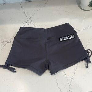 Women's Savage Barbell tie Shorts